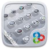 55° Grey GO Launcher Theme v1.0