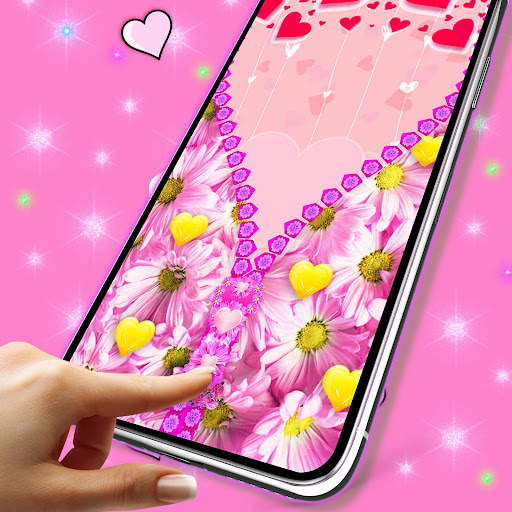 Pink lock screen screenshot 4
