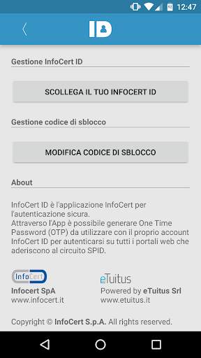 InfoCert ID (in dismissione) 5 تصوير الشاشة