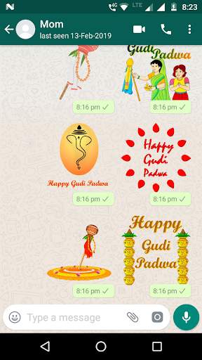 Gudi Padwa WhatsApp Stickers screenshot 1