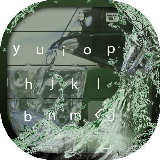 Water Glass Animated Keyboard Theme 1.0