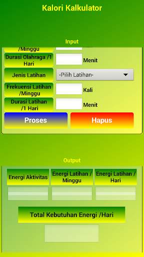 Penghitungan Kalori screenshot 5