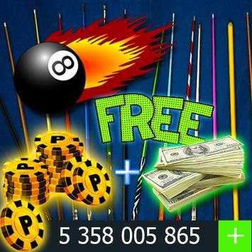 COINS and CASH For 8 Ball Pool prank screenshot 1