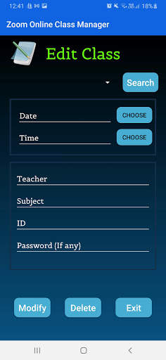 Zoom Online Class Manager screenshot 3