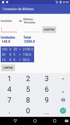 Contador de billetes screenshot 5