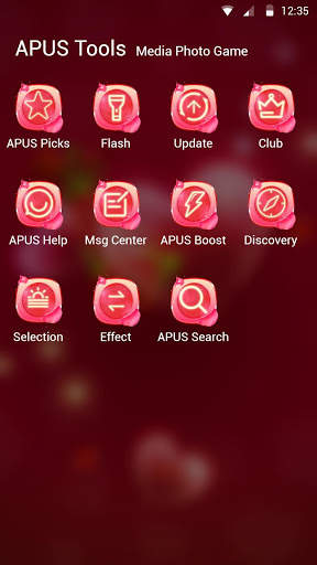 Red rose love-APUS launcher  free theme 6 تصوير الشاشة
