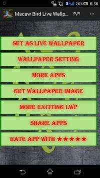 Macaw Bird Live Wallpaper screenshot 1