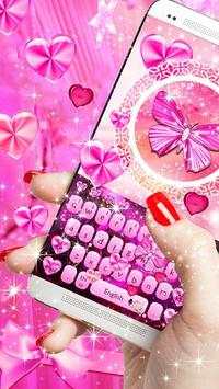 Pink Love Butterfly Keyboard screenshot 1
