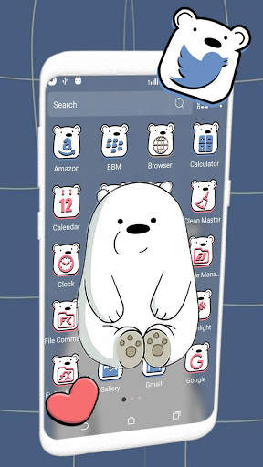 Ice Bear Launcher Theme screenshot 2