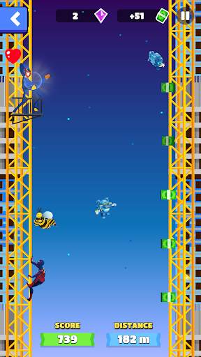 Superhero Jump: Fly Sky Run скриншот 3