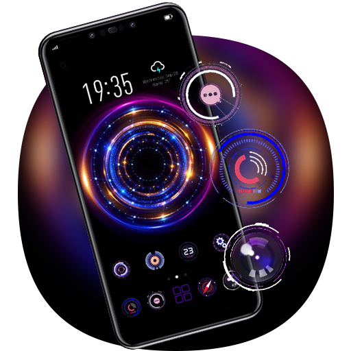 Colorful Tech theme one plus 7 pro launcher icon