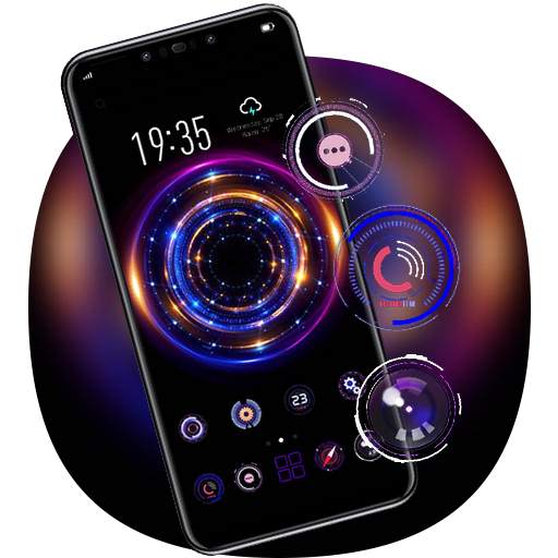 Colorful Tech theme one plus 7 pro launcher 2.0.1