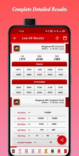 Live 4D Result screenshot 4