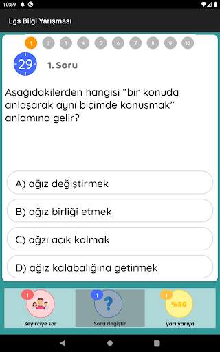 8. Sınıf Bilgi Yarışması & Sohbet Lgs Test Çöz screenshot 13