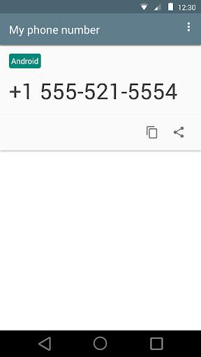 My phone number screenshot 1