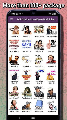 TOP Sticker Lucu Keren WAStickerApps for WhatsApp screenshot 3