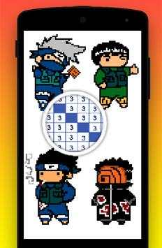 Color By Number Naruto pixel art screenshot 1