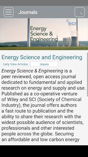 Energy Science and Engineering screenshot 1