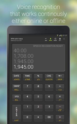S3 RPN Calculator with Voice 10 تصوير الشاشة