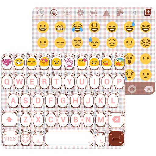 Cute Bunny Emoji Keyboard Skin 1.0.7