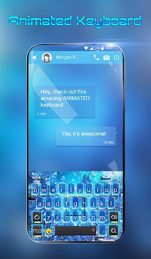 Cyber Neon Animated Keyboard + Live Wallpaper screenshot 3