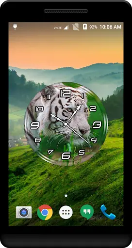White Tiger Clock Live WP 2 تصوير الشاشة