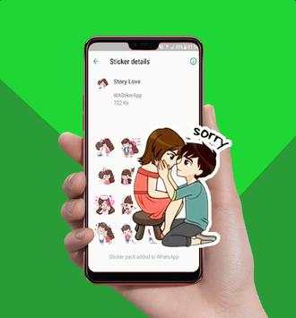 Romantic Couple Love Story WA Stickers Pack screenshot 2