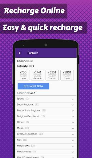 App for Videocon d2h TV Channels List- TV Guide screenshot 4