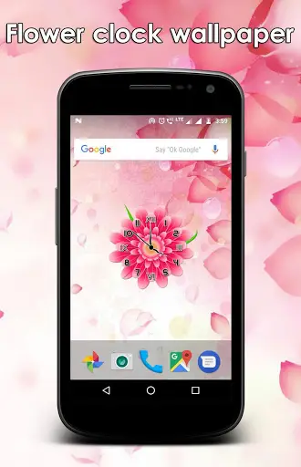 Flower clock live wallpaper screenshot 4
