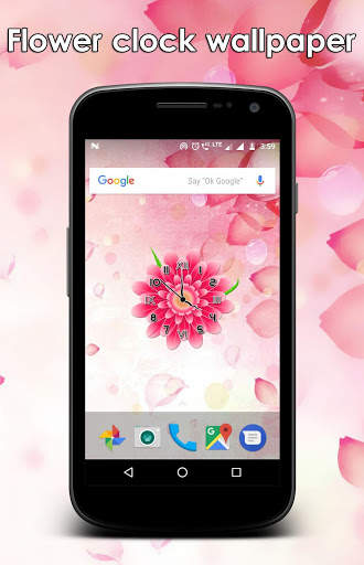 Flower clock live wallpaper screenshot 4