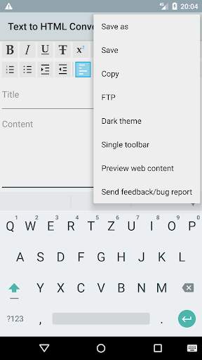 Text to HTML Converter 2 تصوير الشاشة