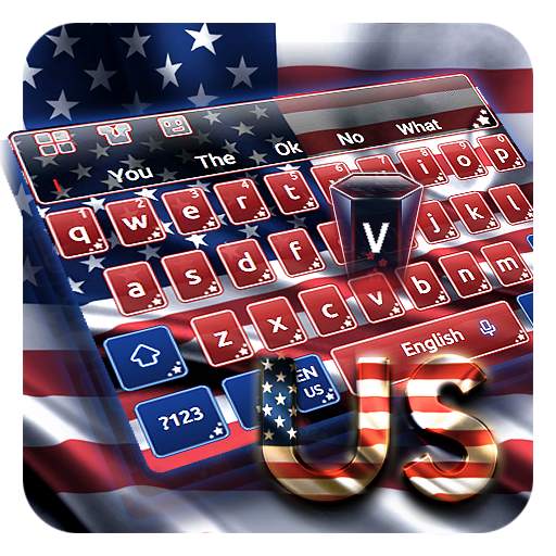 American Flag Keyboard Theme 10001002