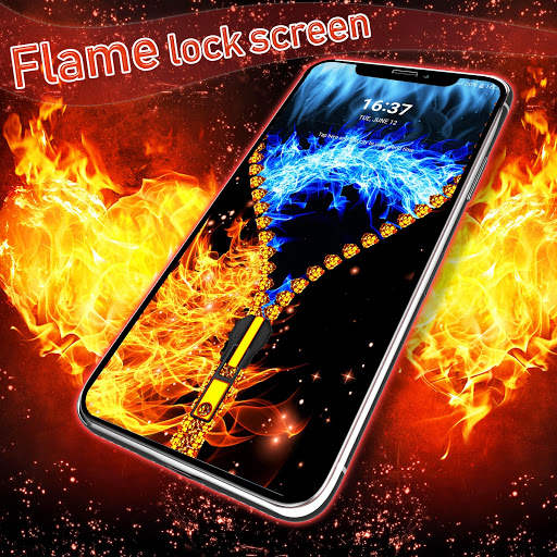 Flame lock screen screenshot 1