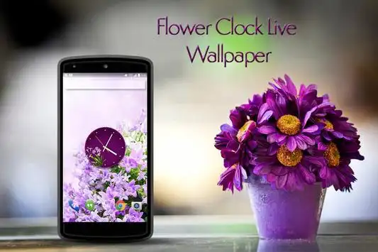 Flower Clock Live Wallpaper screenshot 1