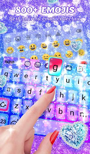 Neon Glitter Live Wallpaper & Animated Keyboard screenshot 3