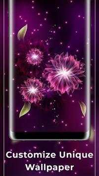 Glowing Flowers Free Live Wallpapers screenshot 3