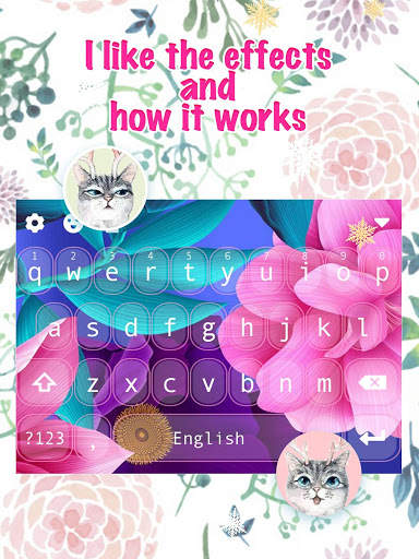 Color Flower Keyboard Theme for Girls screenshot 3