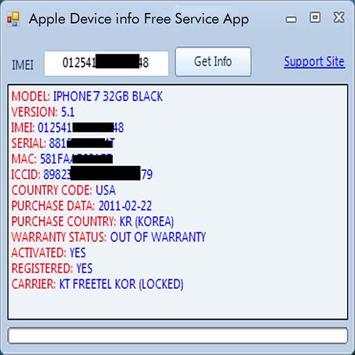 Apple Device info Free Service screenshot 1