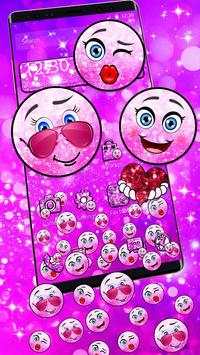 Cute Glitter Emoji Gravity Theme screenshot 2