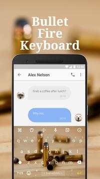 Bullet Fire Emoji Keyboard Theme for Facebook screenshot 2