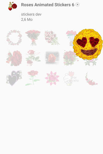 Roses Animated Stickers For WhatsApp WAStickerApps screenshot 5