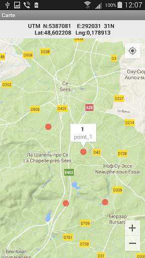 Topographie UTM screenshot 3