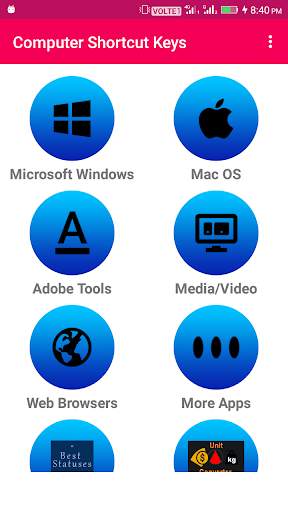Computer Shortcut Keys 1 تصوير الشاشة