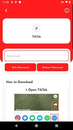 OneClick Status Downloader screenshot 2