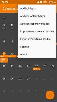 Calender screenshot 6