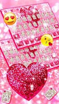Pink Glitter Gravity Keyboard Theme💖 screenshot 2