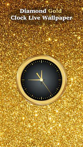 Diamond Gold Clock Wallpaper screenshot 5