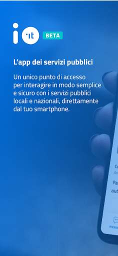 IO, l'app dei servizi pubblici screenshot 1