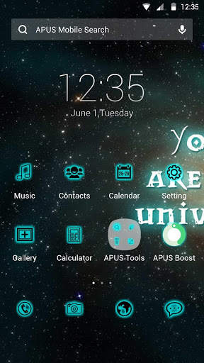 Universe-APUS Launcher theme screenshot 1