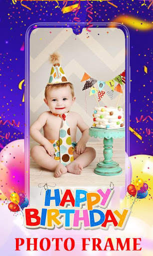 Happy Birthday Photo frame with Name Photo on Cake screenshot 2